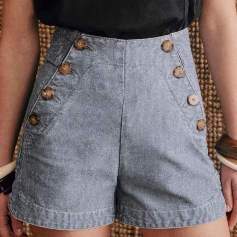 Sézane Alan Shorts | Chambray
